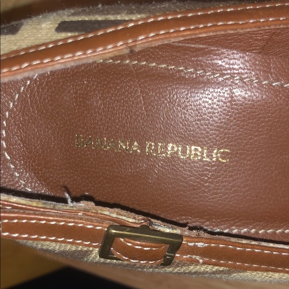 Banana Republic Print Leather Heels, Size 9 1/2 - Picture 3 of 5